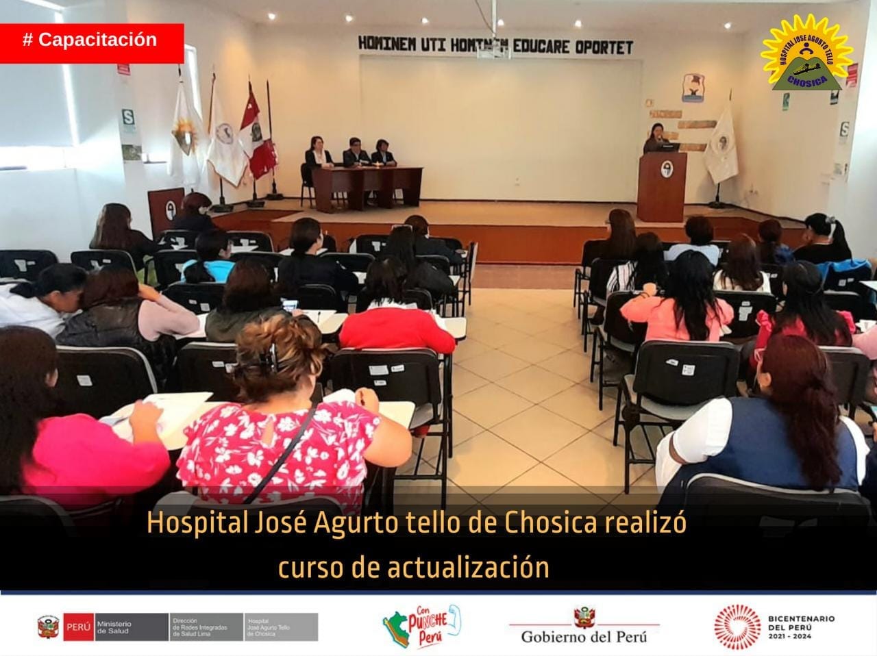Curso de actualización dirigido  a los enfermeros y enfermeras del Hospital José Agurto Tello de Chosica