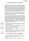 Vista preliminar de documento SGSI.PLG.01 Política General de Seguridad de la InformaciónFF  1 FF F  F  F 