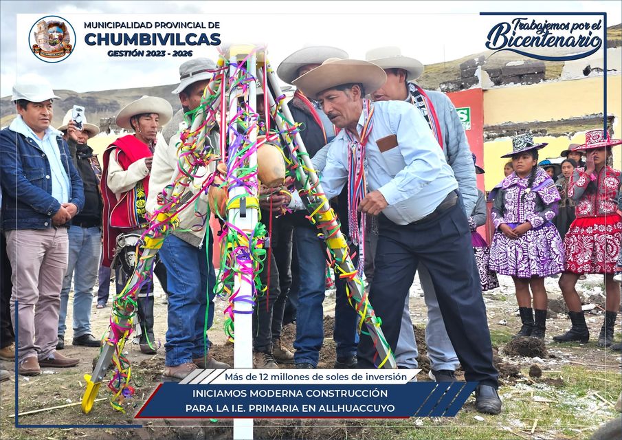 Municipalidad de Chumbivilcas inicia construcción para la I.E. Primaria en Allhuacchuyo 