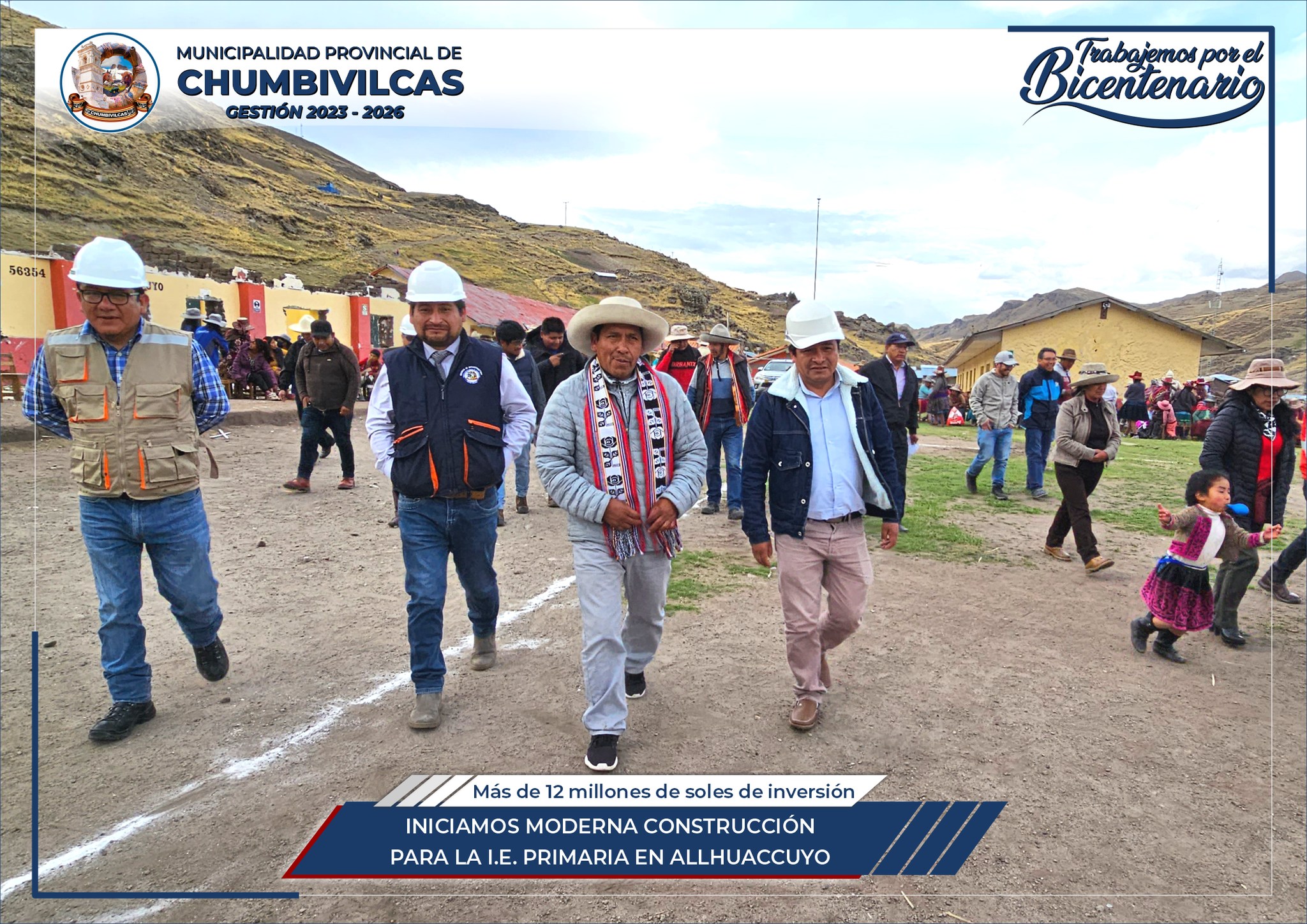 Municipalidad de Chumbivilcas inicia construcción para la I.E. Primaria en Allhuacchuyo 