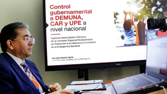 Durante su presentación ante la Comisión Especial Multipartidaria de Protección a la Infancia en el contexto de la Emergencia Sanitaria del Congreso, el contralor general, Nelson Shack, recomendó a los congresistas aprobar disposiciones legales que permitan destinar un mayor porcentaje de recursos públicos a políticas en materia de protección de los derechos de niñas, niños y adolescentes. 