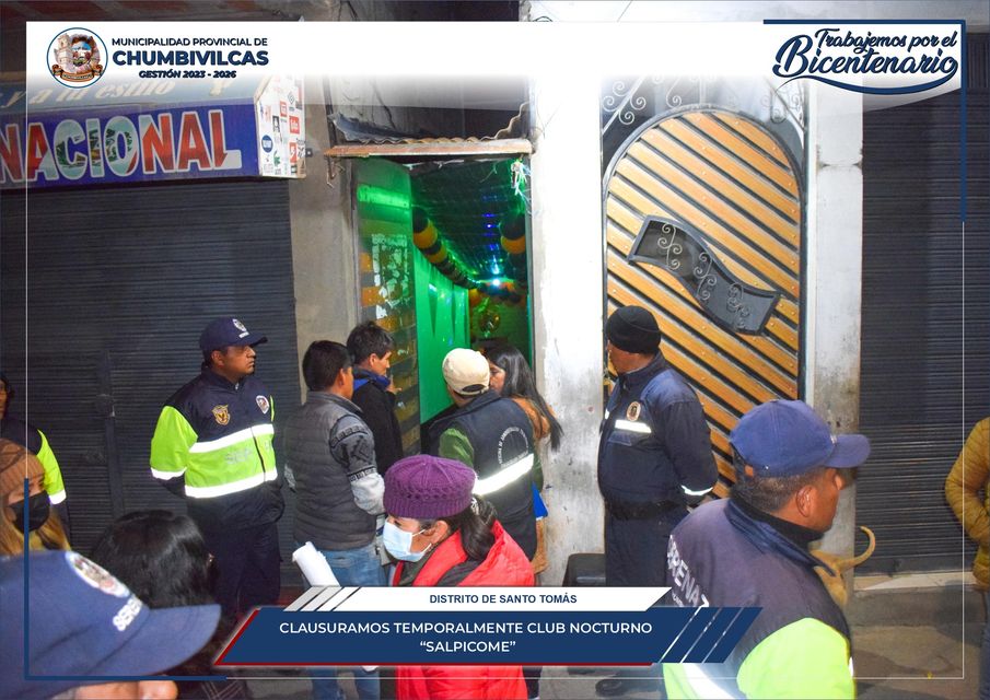Municipalidad Provincial de Chumbivilcas clausura temporalmente club nocturno "Salpicome"