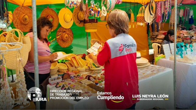 DRTPE Piura se unió a la Feria "Tallán" organizada por la Municipalidad Provincial de Sullana