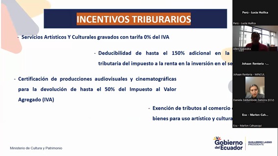  Perú y Ecuador intercambian experiencias sobre política pública cultural