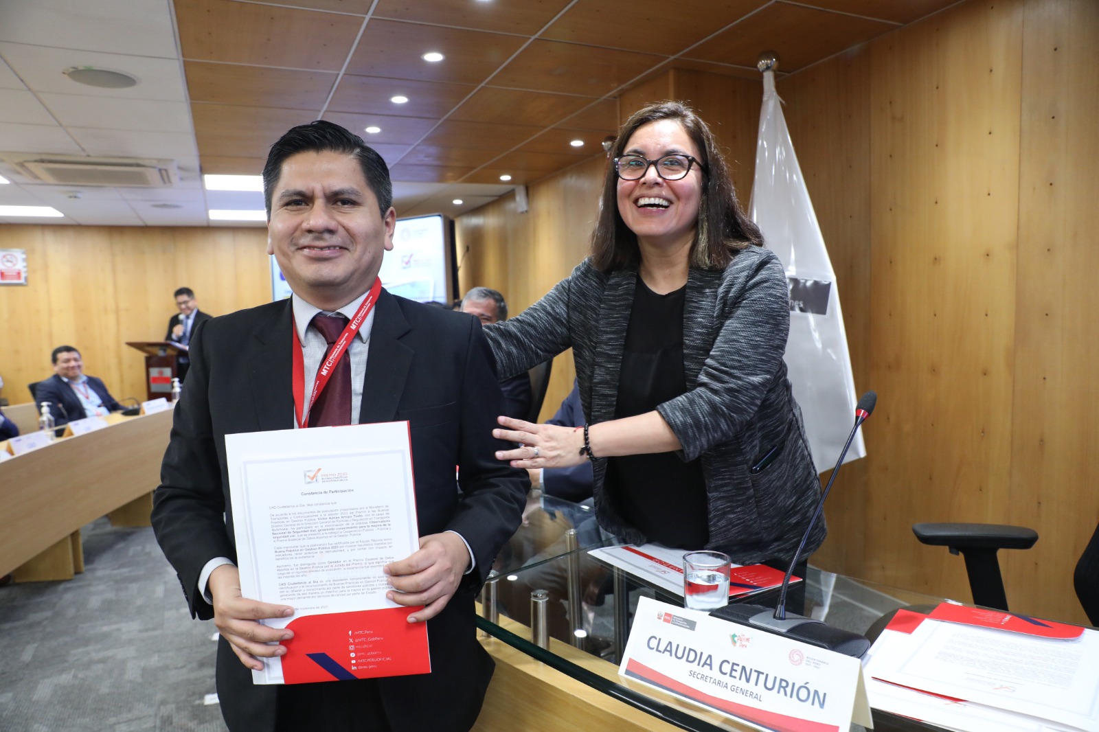 MTC: Ministro Pérez Reyes destacó labor realizada en los servicios reconocidos por ser Buenas Prácticas en Gestión Pública 2023