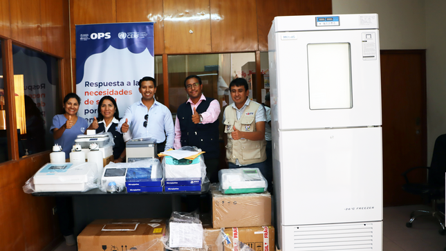 OPS refuerza laboratorio referencial de Lambayeque con donación de equipos