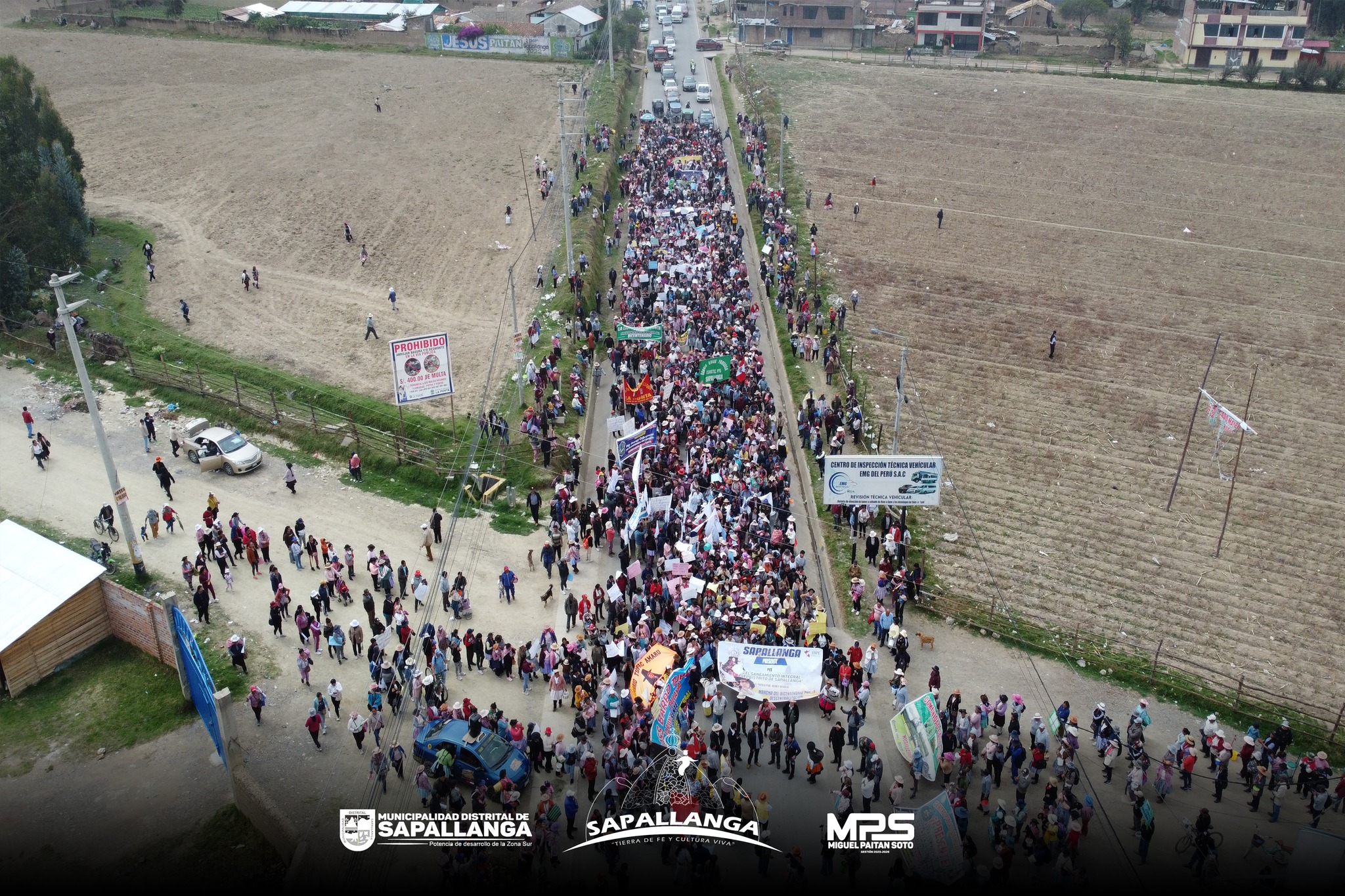 Multitudinaria Marcha por el Saneamiento Integral de Sapallanga