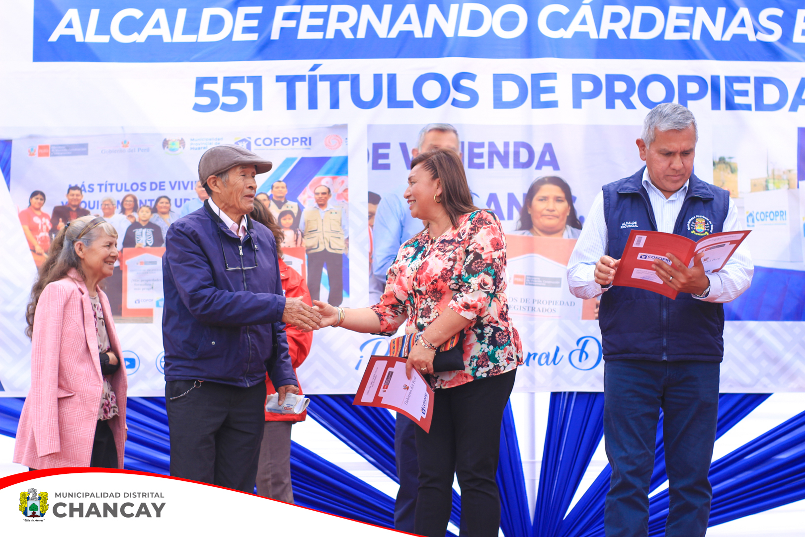 Nuestros ciudadanos chancayanos pertenecientes a los distintos sectores del distrito, fueron beneficiados con la entrega de estos títulos de propiedad.