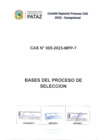 Vista preliminar de documento Bases Administrativas Convocatora CAS N° 05-2023- Necesidad Transitoria