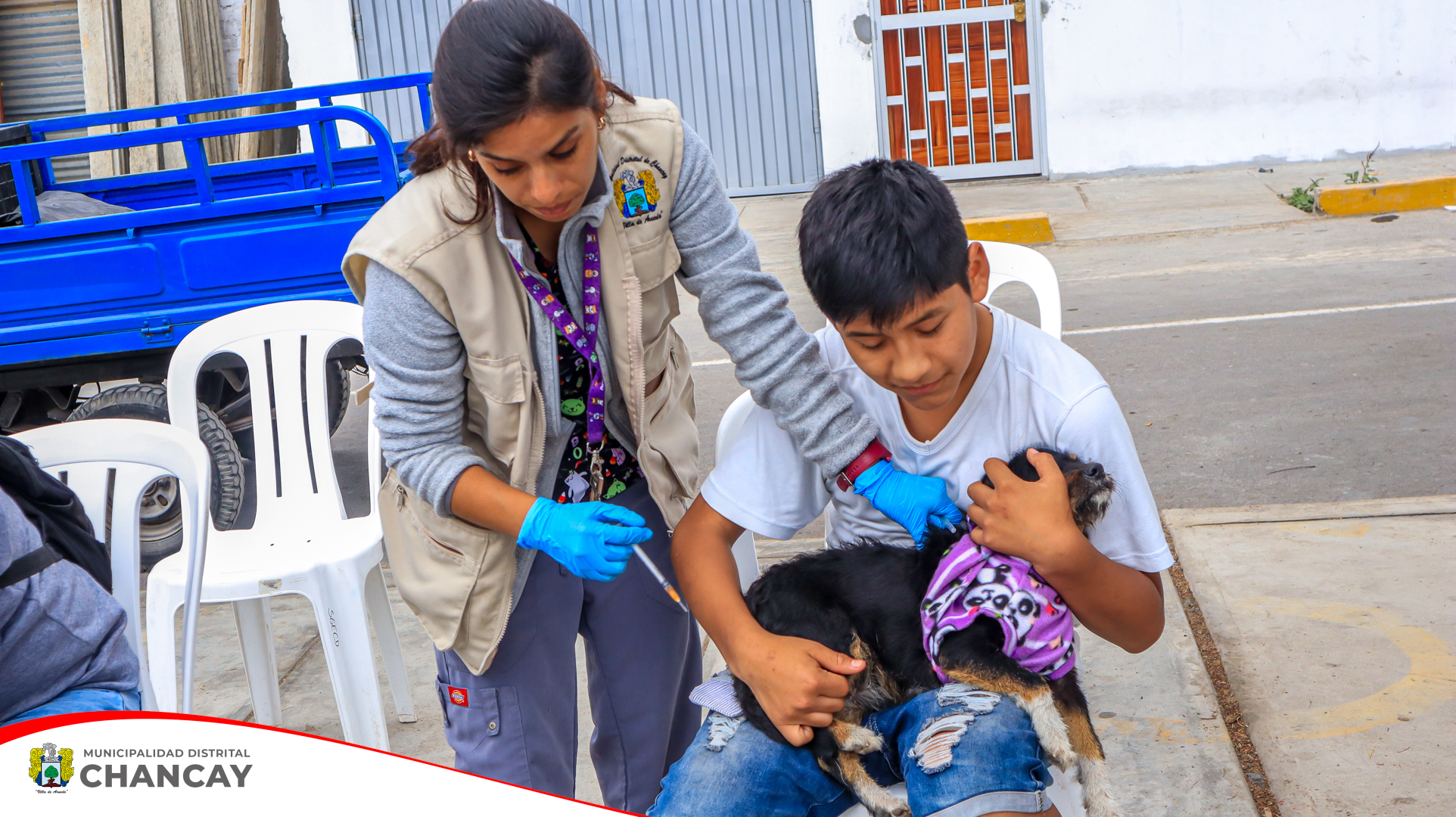 En el último día de la III Campaña de desparasitación, decenas de mascotas del Pueblo Joven Santa Rosa llegaron al lugar de la actividad junto con sus dueños para que así puedan cuidar de su salud.