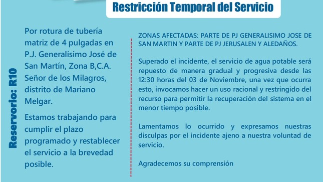 Restricción Temporal del Servicio