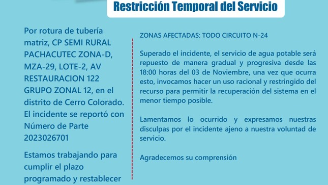 Restricción Temporal del Servicio