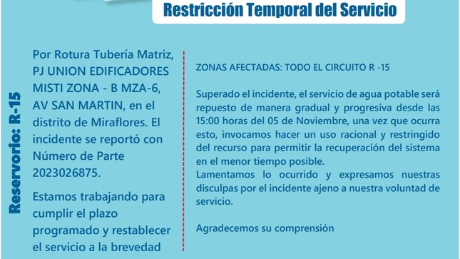 Restricción Temporal del Servicio