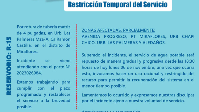 Restricción Temporal del Servicio