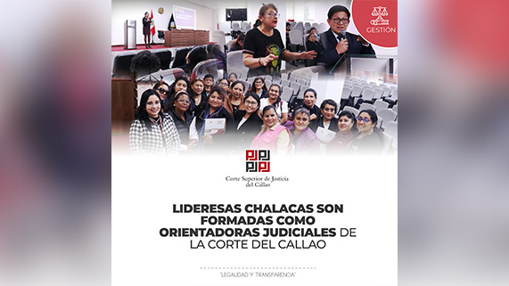 Lideresas chalacas pronto serán Orientadoras Judiciales de la Corte Superior del Callao