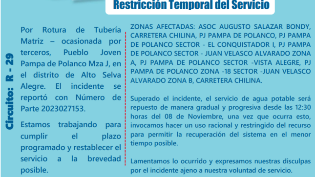 Restricción Temporal del Servicio