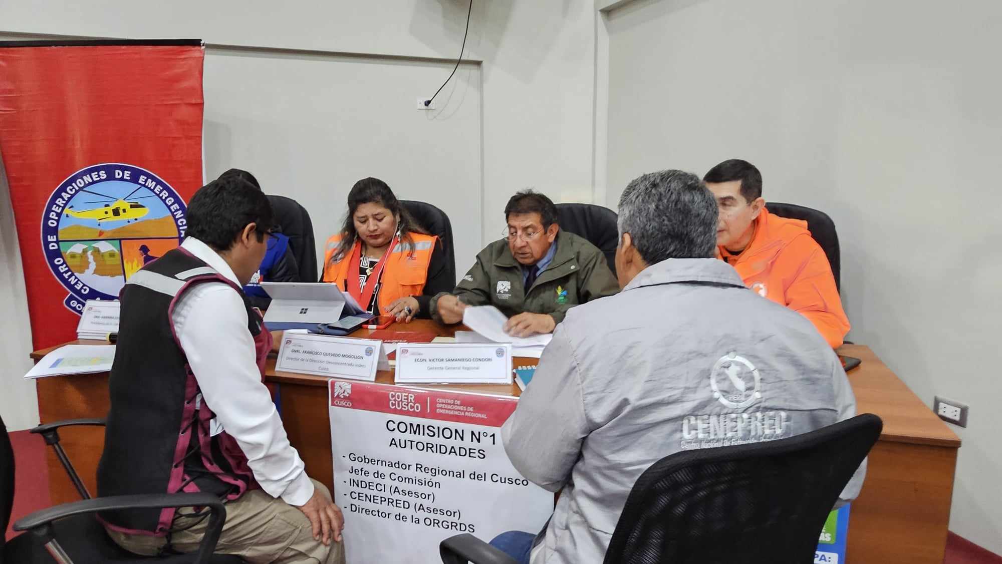 Presidenta de la Corte de Cusco participó en la ejecución y evaluación de daños del III Simulacro Nacional Nocturno Multipeligro 2023