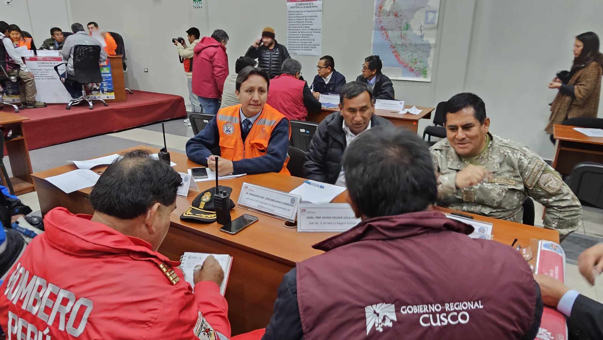 Presidenta de la Corte de Cusco participó en la ejecución y evaluación de daños del III Simulacro Nacional Nocturno Multipeligro 2023