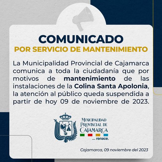 Comunicado Colina Santa Apolonia