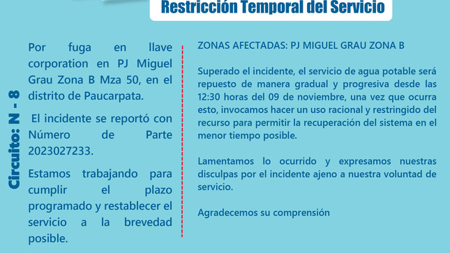 Restricción Temporal del Servicio