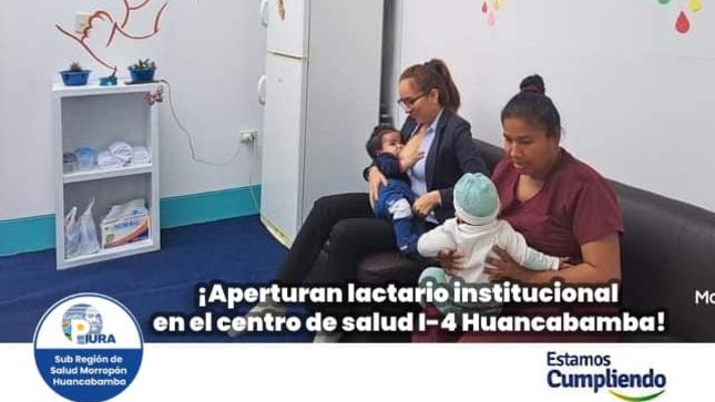 Aperturan lactario institucional en el centro de salud I-4 Huancabamba