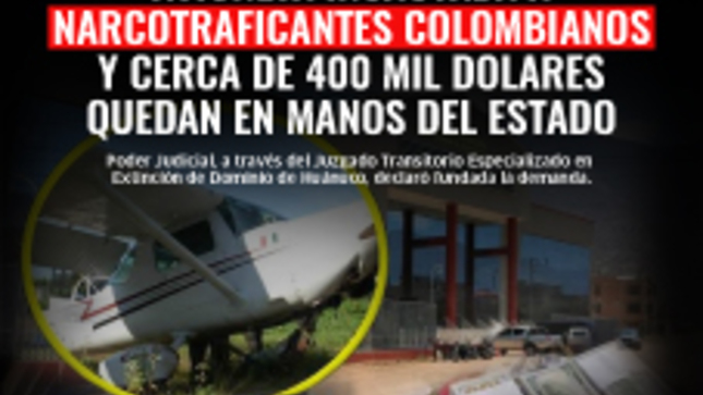 Avioneta incautada