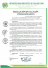 Vista preliminar de documento Resolución de Alcaldía 289-2023
