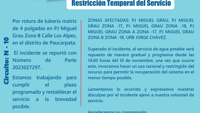 Restricción Temporal del Servicio
