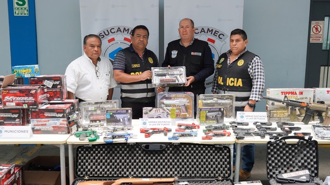 Sucamec entregó 117 armas distintas a las de fuego y 9500 municiones a la Policía Nacional del Perú (PNP) 