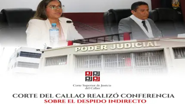 Corte Superior de usticia dle Callao realizó conferencia sobre el despido indirecto