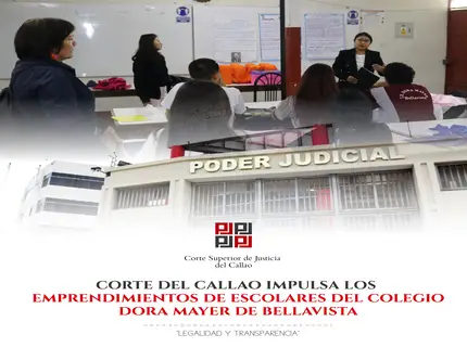 Corte del Callao impulsa los emprendimientos de escolares del colegio Dora Mayer