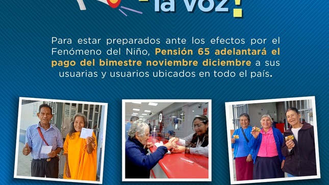 Anuncio del Programa Pensión 65 