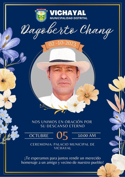 Homenaje a presidente de la Comunidad Campesina de Miramar