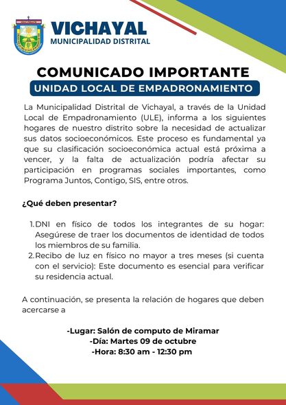  Actualizar sus datos socioeconómicos.