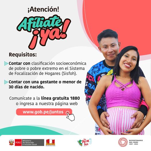 Afiliación para hogares con gestantes y recién nacidos 