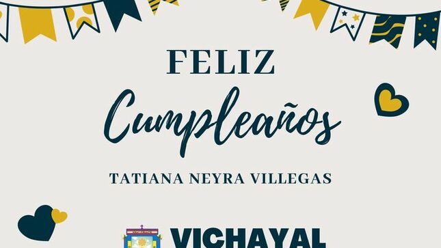 La MDV se complace en extender sus felicitaciones en el día de tu onomástico, querida compañera de trabajo Tatiana Neyra Villegas!