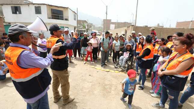 Minsa lideró campaña multisectorial de servicios y ejercicio de simulacro ante riesgos por lluvias intensas en Lurigancho-Chosica