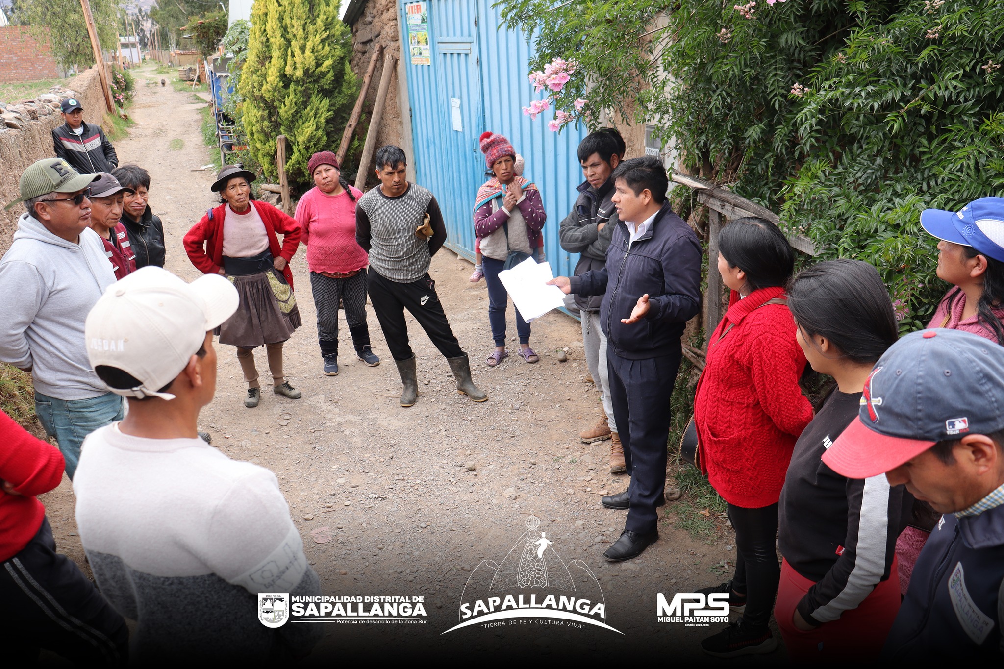 Demarcación de Vía en el barrio de Miraflores - Sapallannga