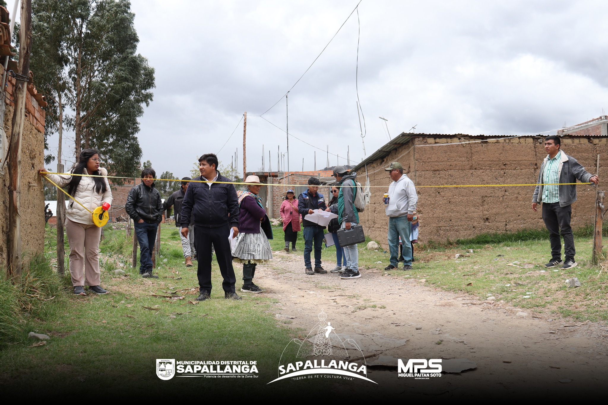 Demarcación de Vía en el barrio de Miraflores - Sapallannga