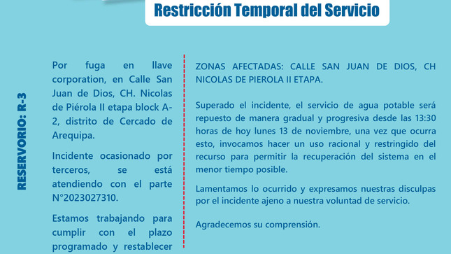 Restricción Temporal del Servicio