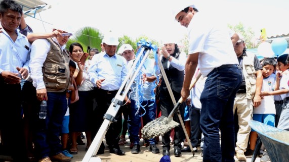 Gobernador da inicio a construcción de I.E. Nº 15199 en Paccha por más de S/ 25 millones