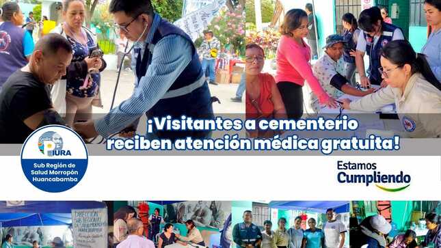 Visitantes a cementerio reciben atención médica gratuita