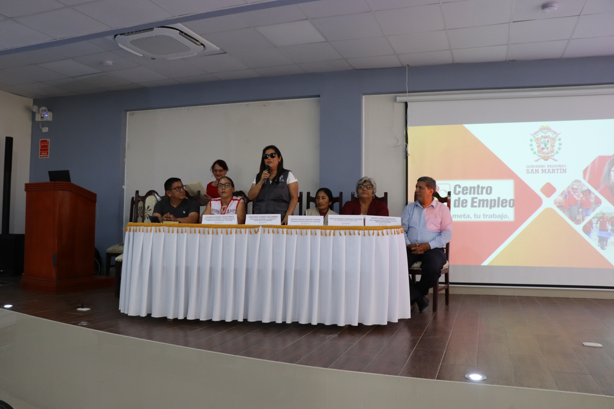 Directora Regional de Trabajo y Promoción del Empleo, Abg. Cristina Torres Palomino.