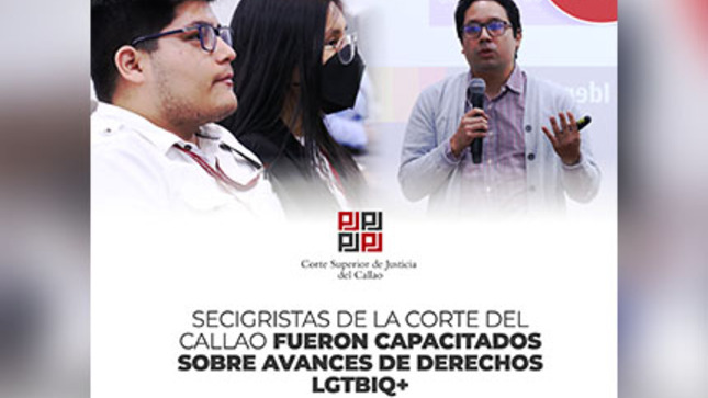 Secigristas de la Corte del Callao fueron capacitados sobre avances de los derechos LGTBIQ+