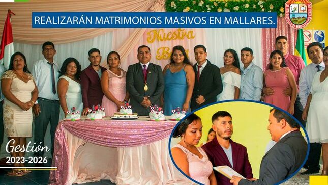 Realizarán Matrimonios Masivos En Mallares.