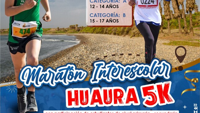 MUNICIPIO DE HUAURA ORGANIZA MARATÓN INTERESCOLAR PROVINCIAL “HUAURA 5K” POR EL 203° ANIVERSARIO DEL PRIMER GRITO DE LIBERTAD EN SU DISTRITO