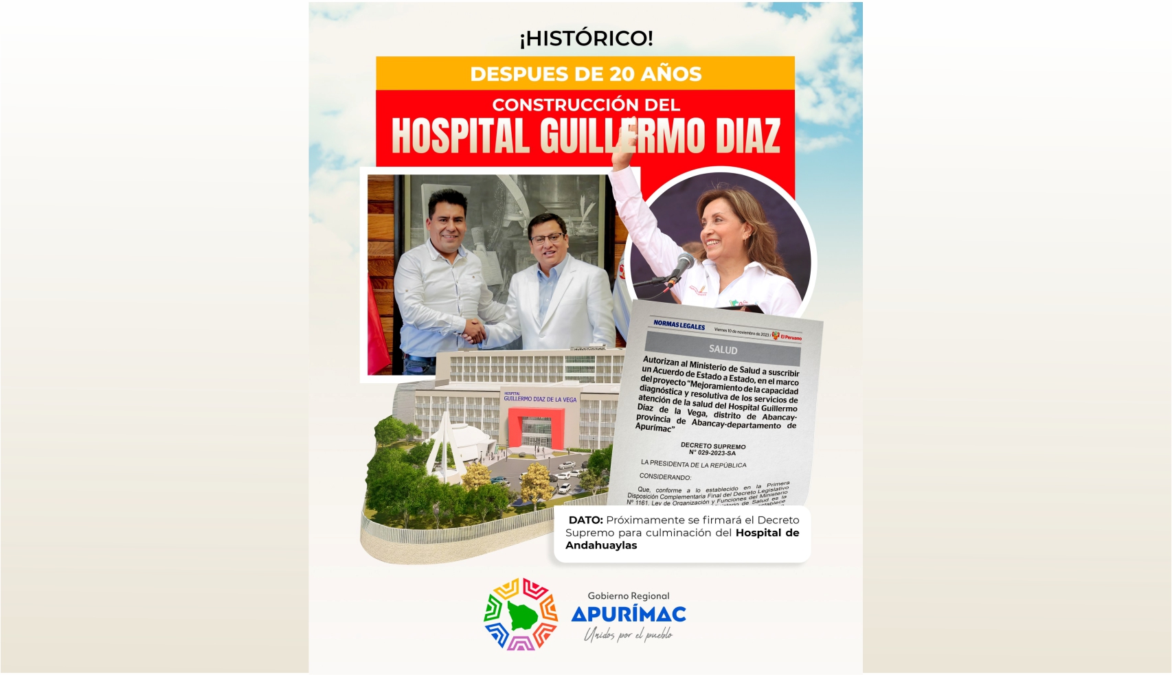 Después de 20 años construcción del hospital Guillermo Díaz de Abancay