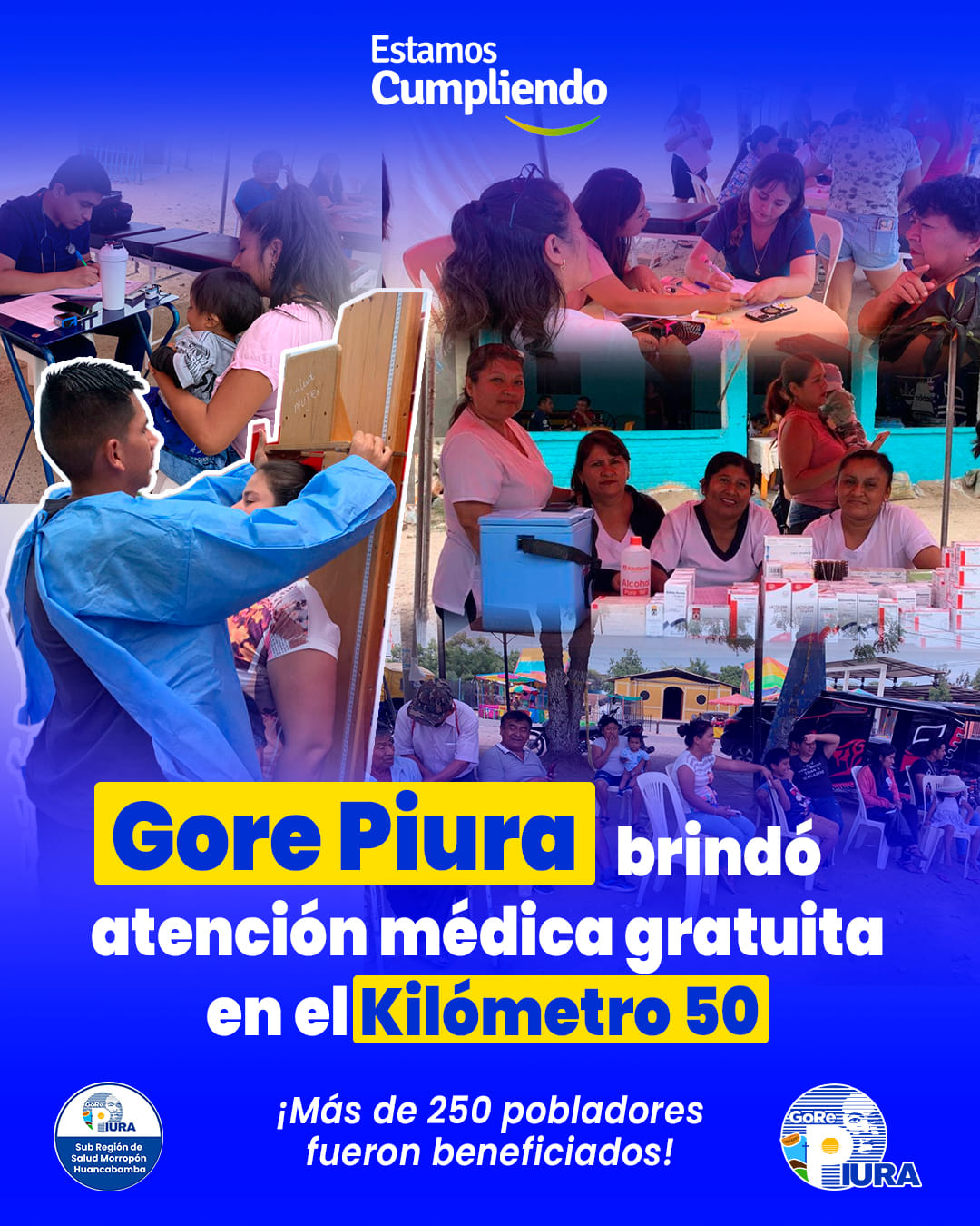 GoRe Piura brindó atención médica gratuita en el kilometro 50