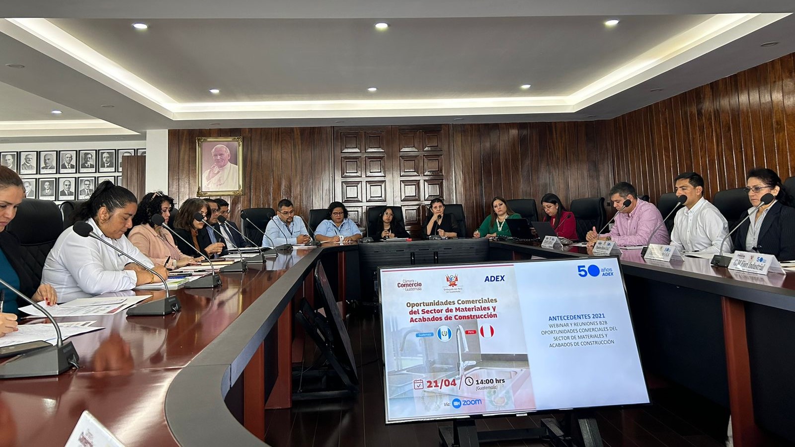 La Embajada del Perú en el país impulsa el lanzamiento de la Cámara de Comercio Guatemala-Perú.