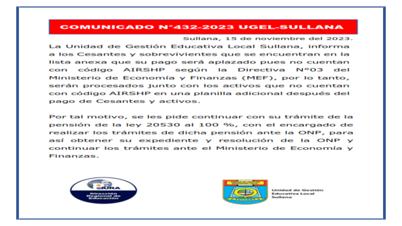 Comunicado N°432-2023 parte 1